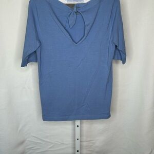 Ann Taylor Slate Blue Short Sleeve Tee